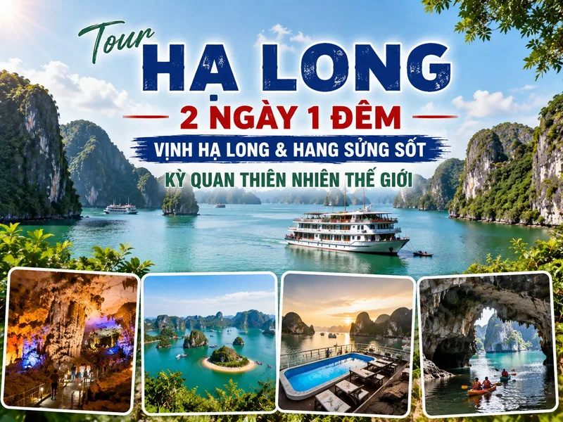 Lịch trình 2 ngày 1 đêm phù hợp cho người lần đầu đi du lịch Vịnh Hạ Long